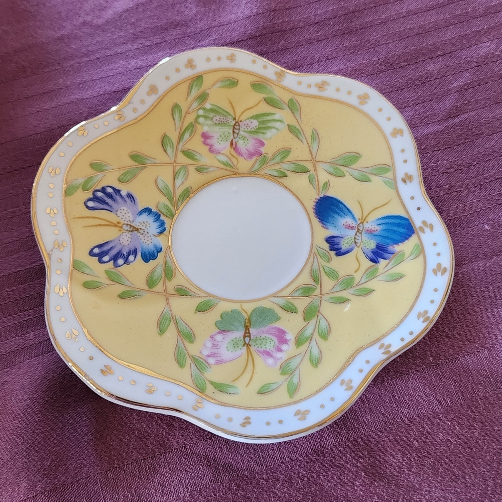 Baum Formalities Butterfly Saucer ONLY Gold Trim Vintage